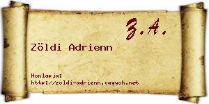 Zöldi Adrienn névjegykártya